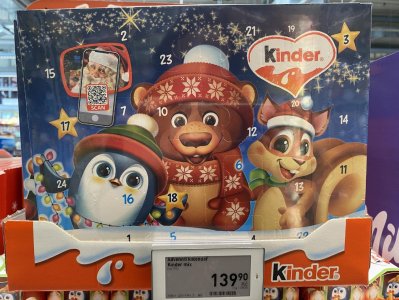 Čokoládový adventní kalendář Kinder