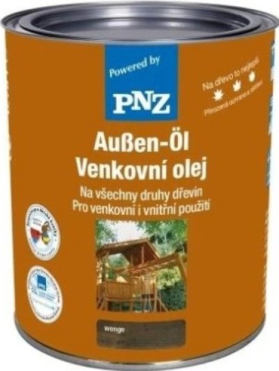 Hnědá plechovka s olejem na dřevo