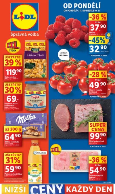 Akční leták Lidl, platný od od 4. 11. do 10. 11.