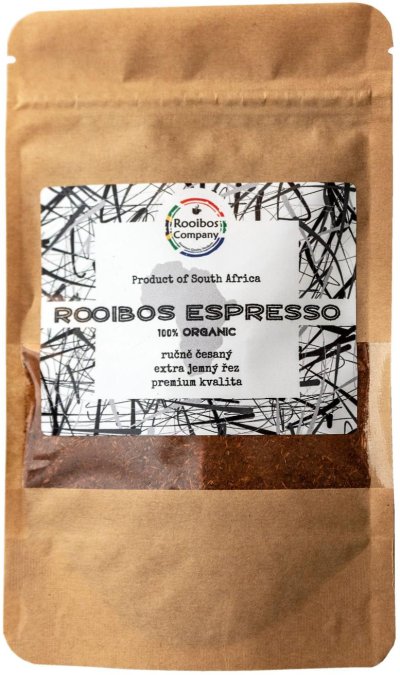 Béžový sáček produktu Rooibos Espresso
