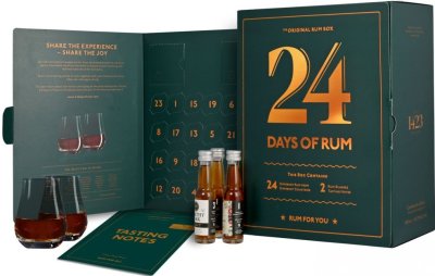 Rumový adventní kalendář s nápisem 24 days of rum