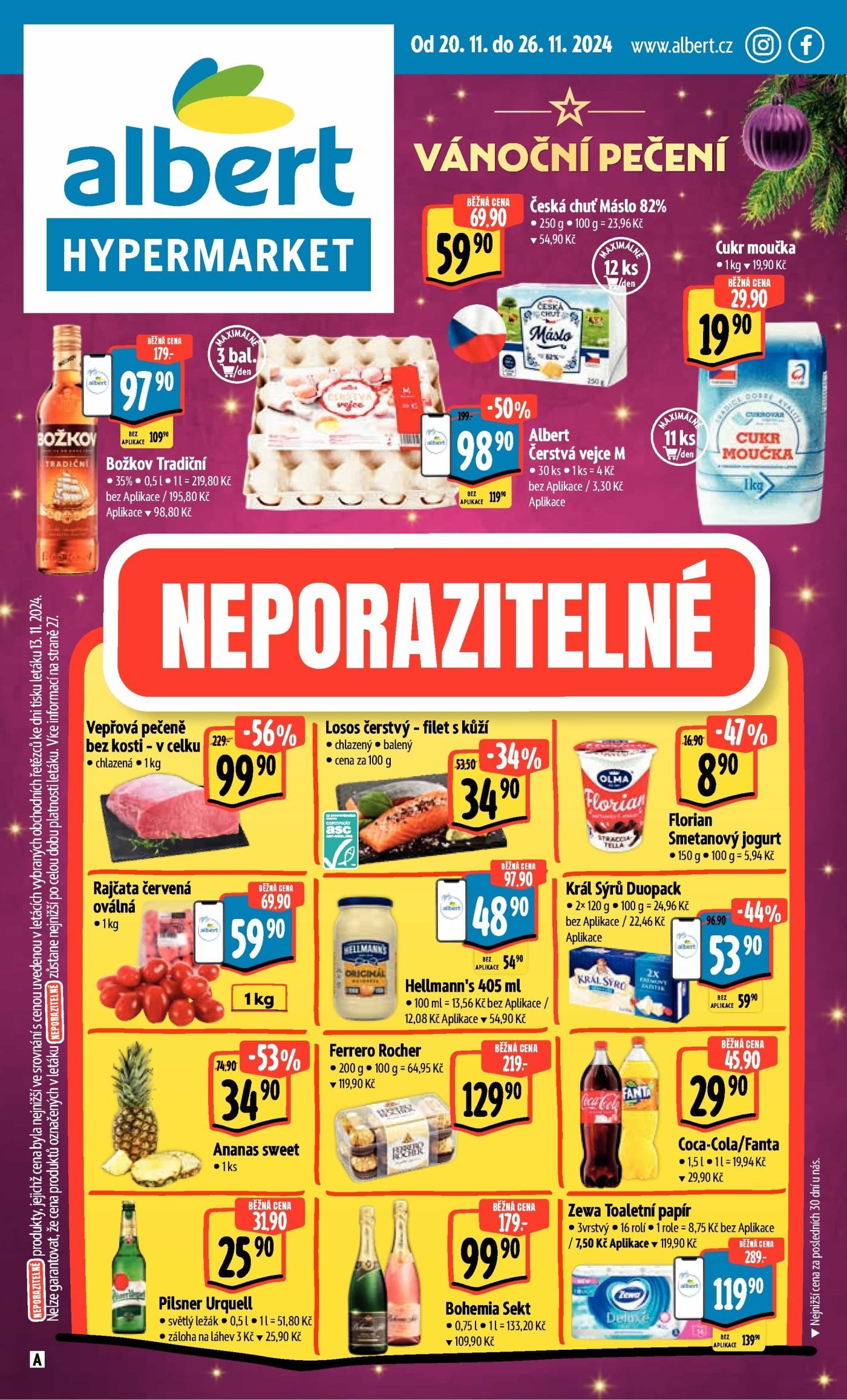 Akční leták týdne Albert hypermarket, platný od 20. 11. do 26. 11.