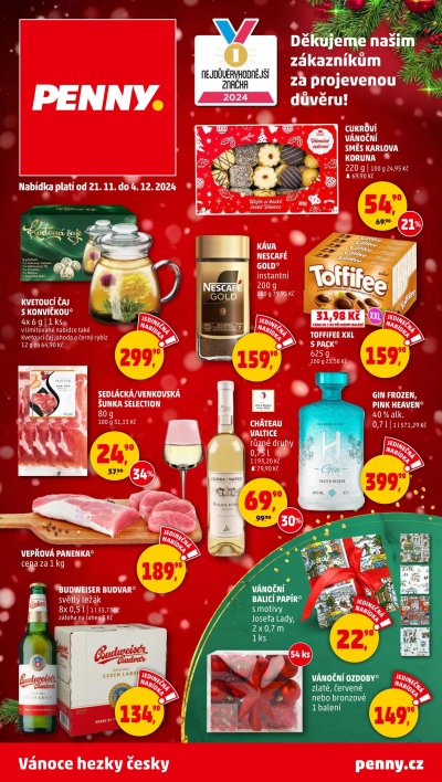 Akční leták týdne PENNY, platný  od 21. 11. do 24. 11.