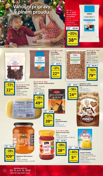 Akční leták týdne Tesco, platný od 20. 11. do 26. 11.