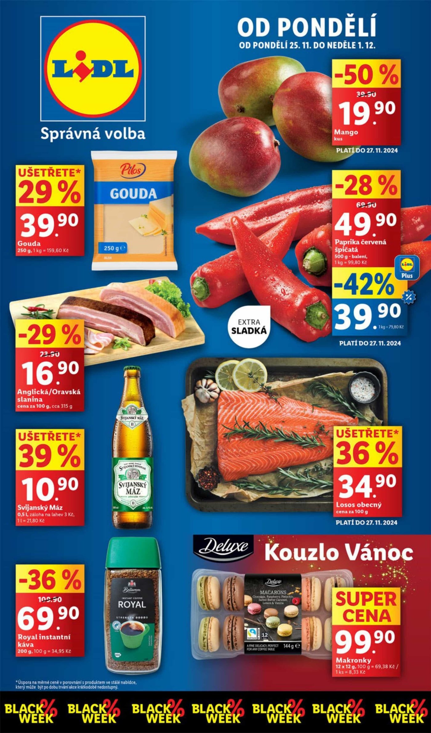 Akční leták týdne Lidl, platný od 25. 11. do 1. 12.