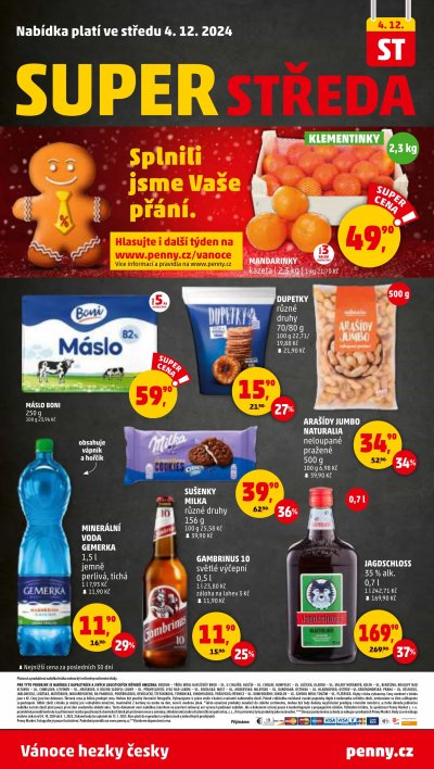 Akční leták týdne PENNY, platný 4. 12.