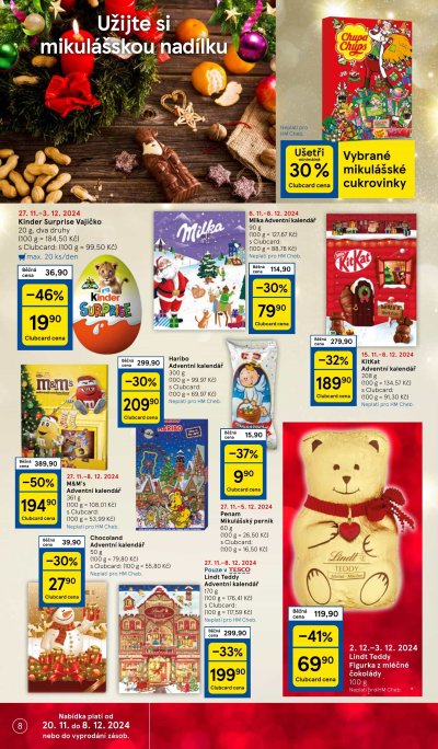 Akční leták týdne Tesco, platný od 27. 11. do 3. 12.