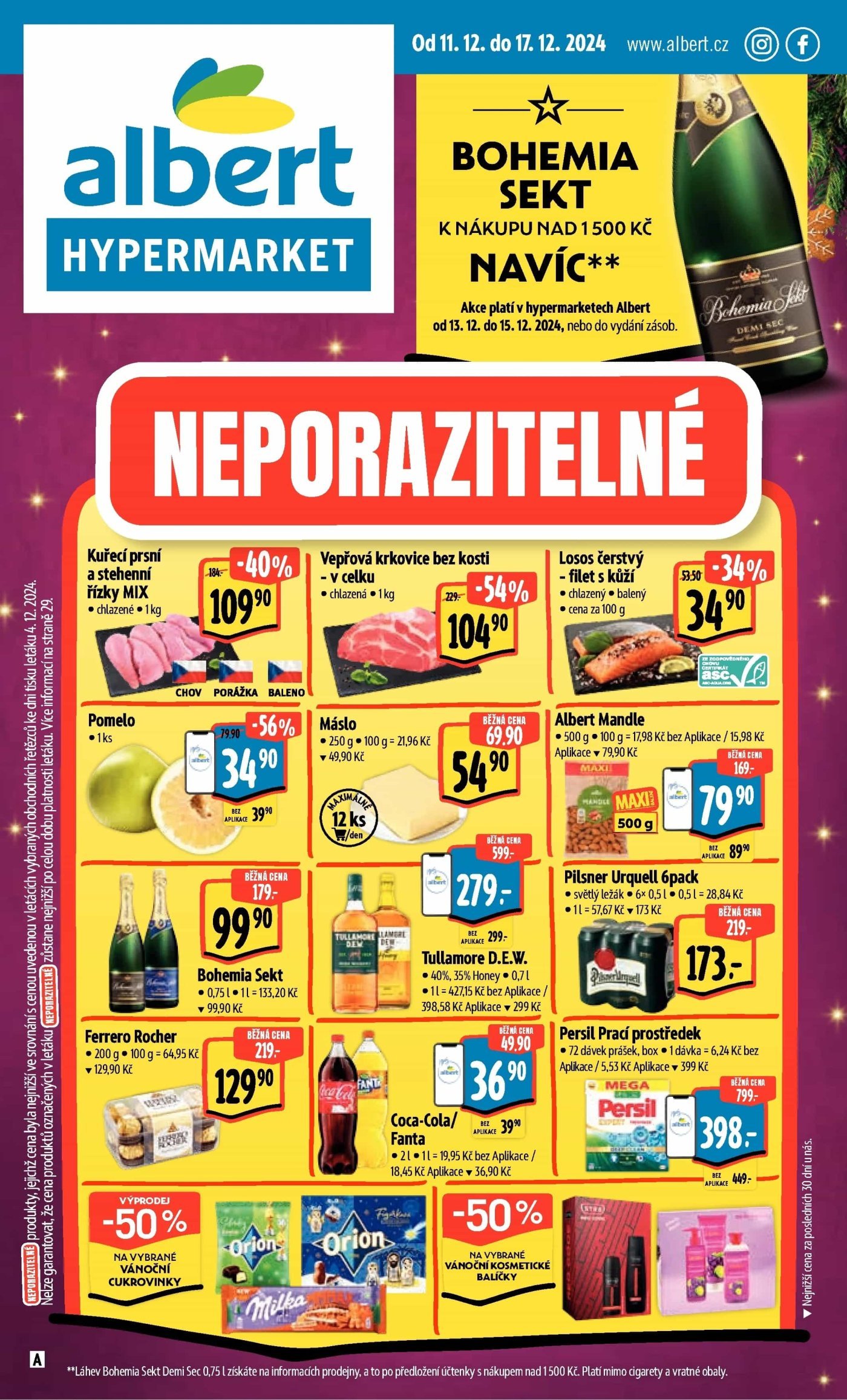 Akční leták týdne hypermarket Albert, platný od 11. 12. do 17. 12.