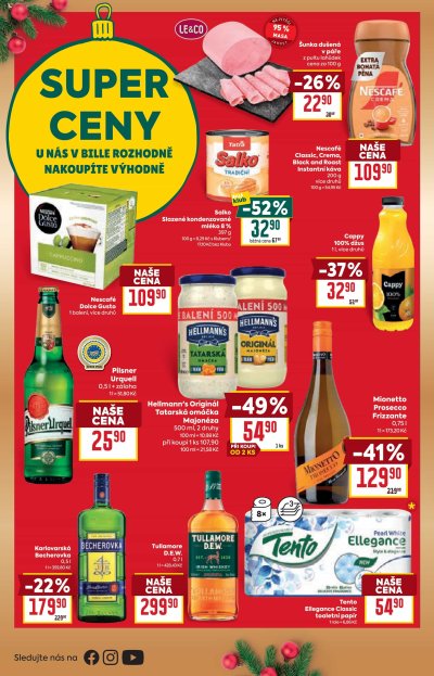 Akční leták týdne BILLA, platný od 11. 12. do 15. 12.