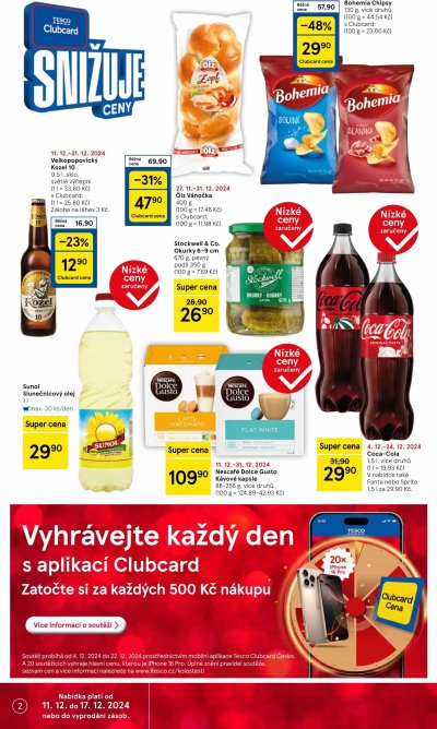 Akční leták týdne Tesco, platný od 11. 12. do 17. 12.