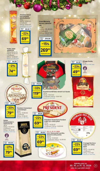 Speciality z akčního letáku týdne Tesco, platného od 11. 12. do 17. 12.