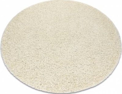 Kulatý bílý koberec