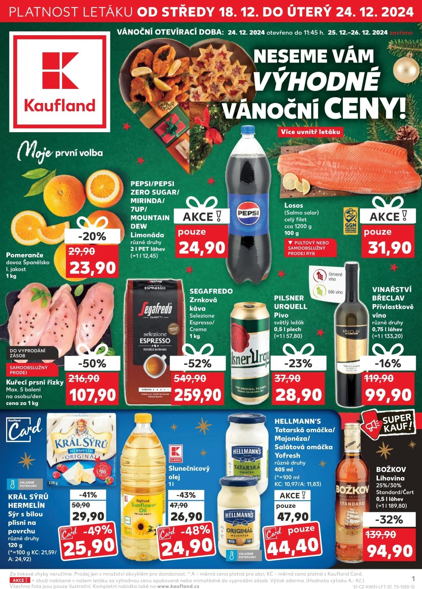 Akční leták týdne Kaufland, platný od 18. 12. do 24. 12.