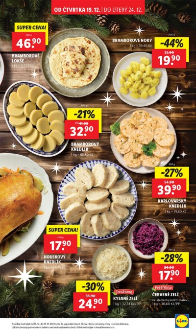 Speciality z akčního letáku týdne Lidl, platného od 19. 12. do 24. 12.