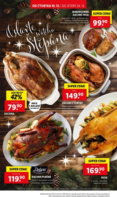 Speciality z akčního letáku týdne Lidl, platného od 19. 12. do 24. 12.