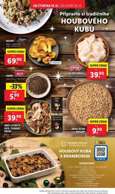 Speciality z akčního letáku týdne Lidl, platného od 19. 12. do 24. 12.