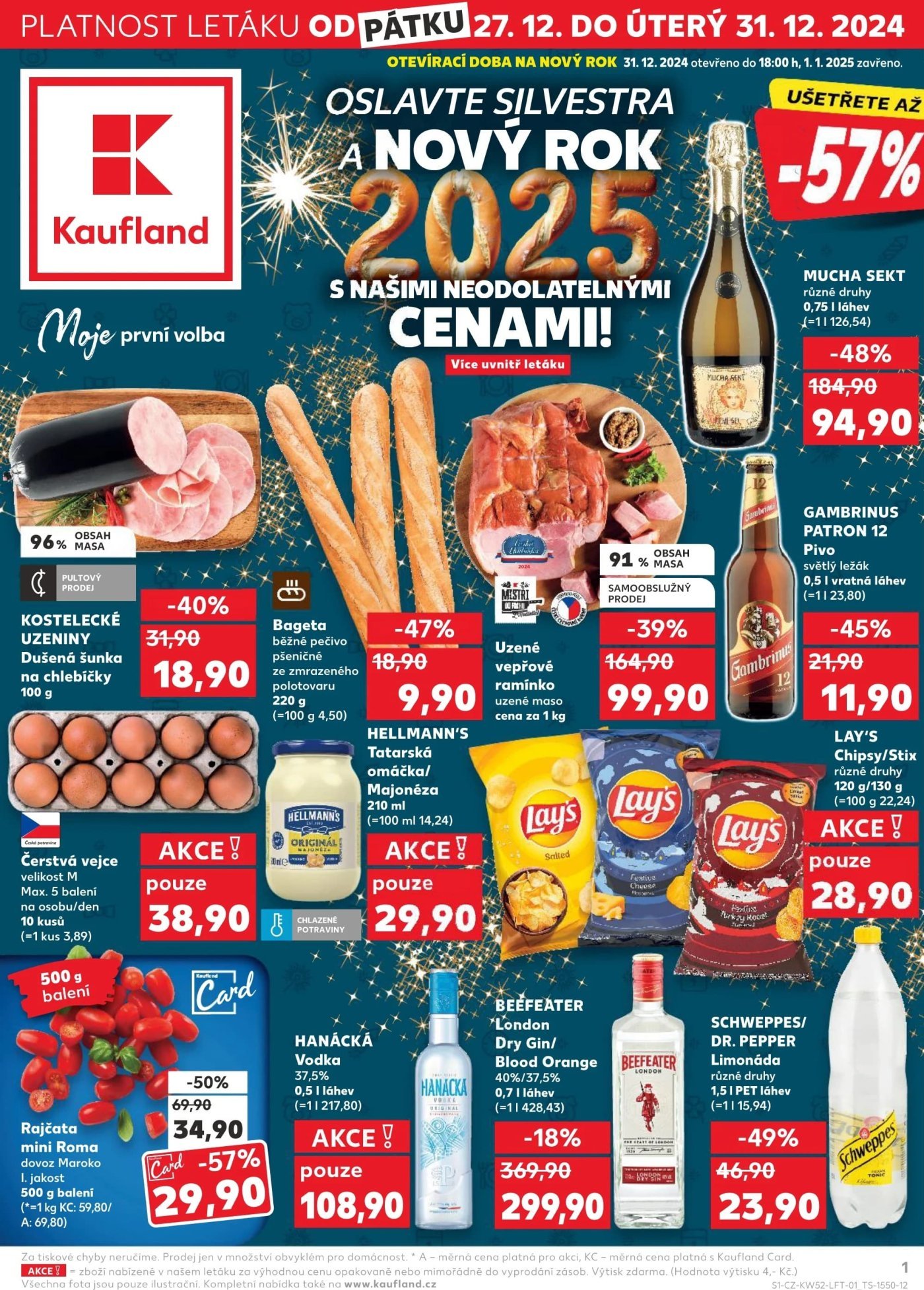 Akční leták týdne Kaufland, platný od 27. 12. do 31. 12.