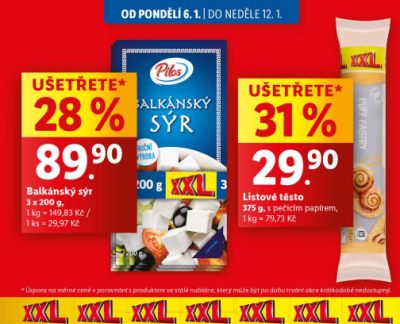 Speciality z akčního letáku týdne Lidl,  platného od 6. 1. do 12. 1. 2025