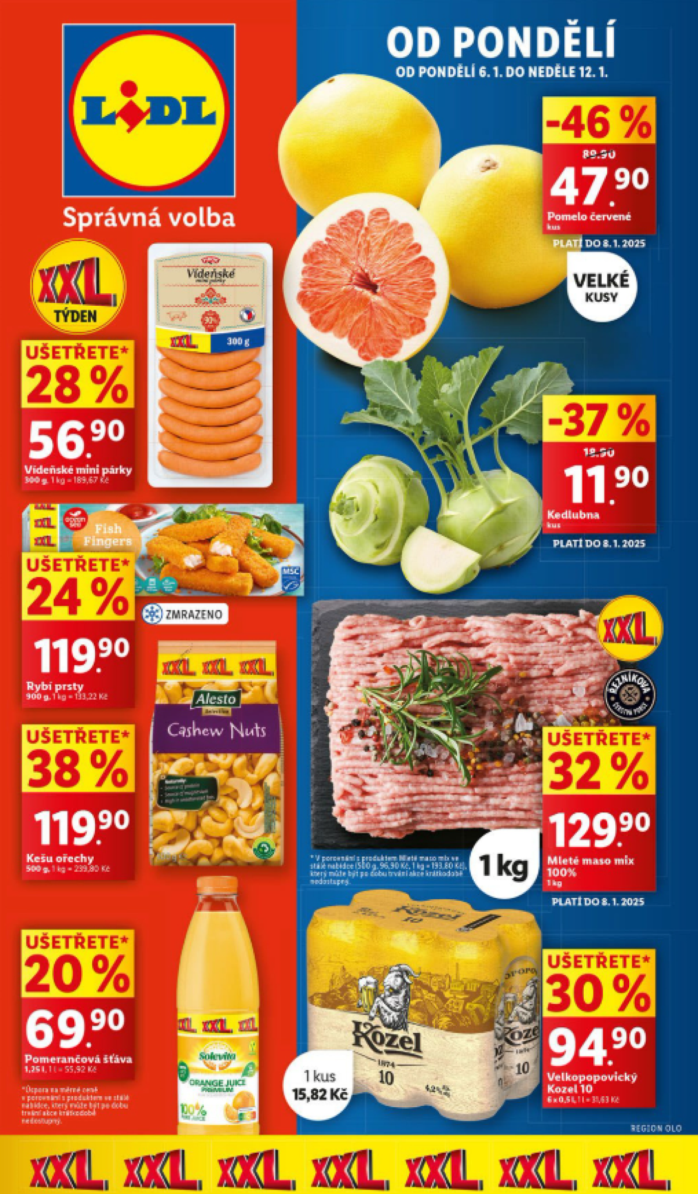 Akční leták týdne Lidl, platný od 6. 1. do 12. 1. 2025