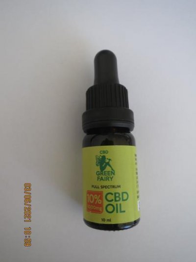Lahvička CBD oleje full spectrum 10% 1000mg 10ml GREEN FAIRY