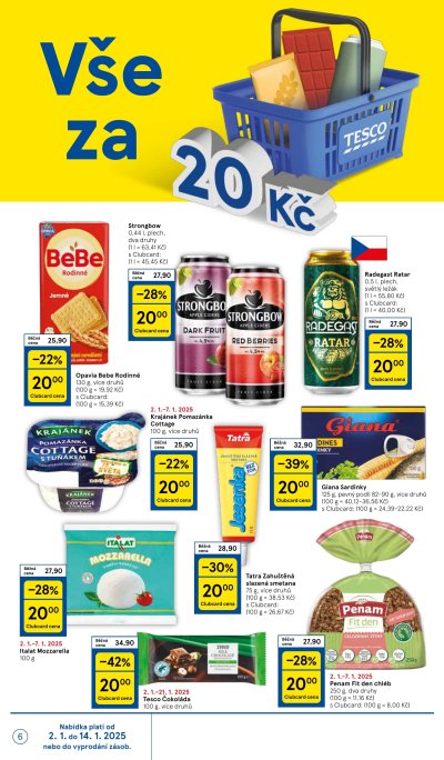 Speciality z akčního letáku týdne Tesco,  platného od 2. 1. do  7. 1. 2025