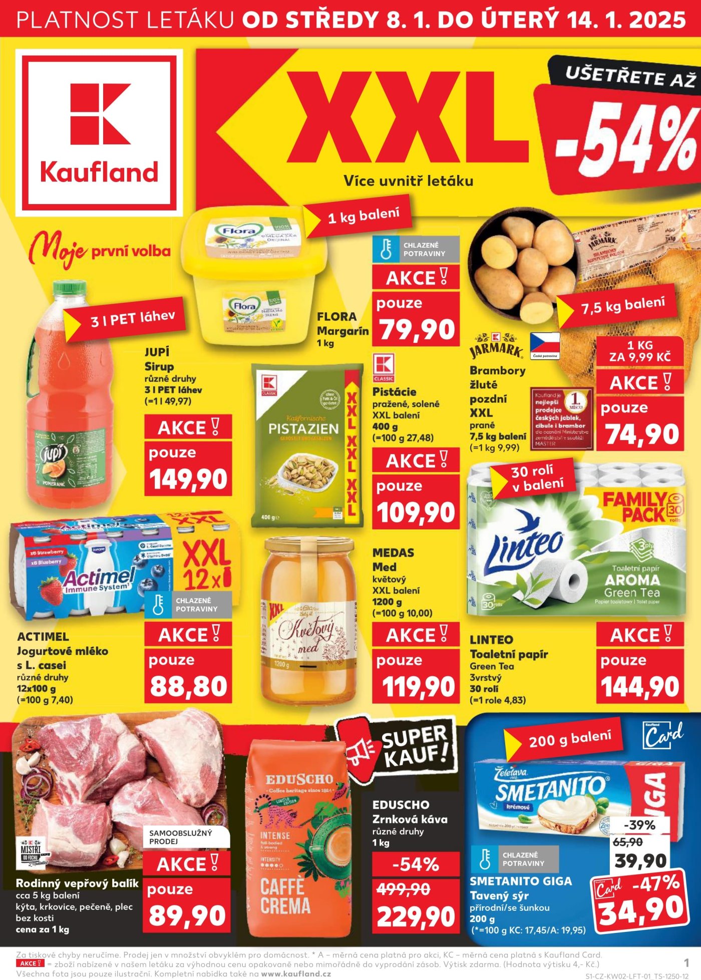 Akční leták týdne Kaufland, platný od 8. 1. do 14. 1.