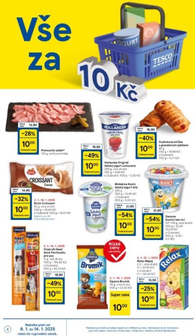 Speciality z akčního letáku týdne Tesco od 8. 1.