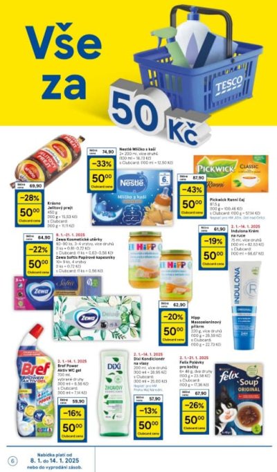 Speciality z akčního letáku týdne Tesco od 8. 1.
