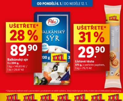 Speciality z akčního letáku týdne Lidl od 6. 1.