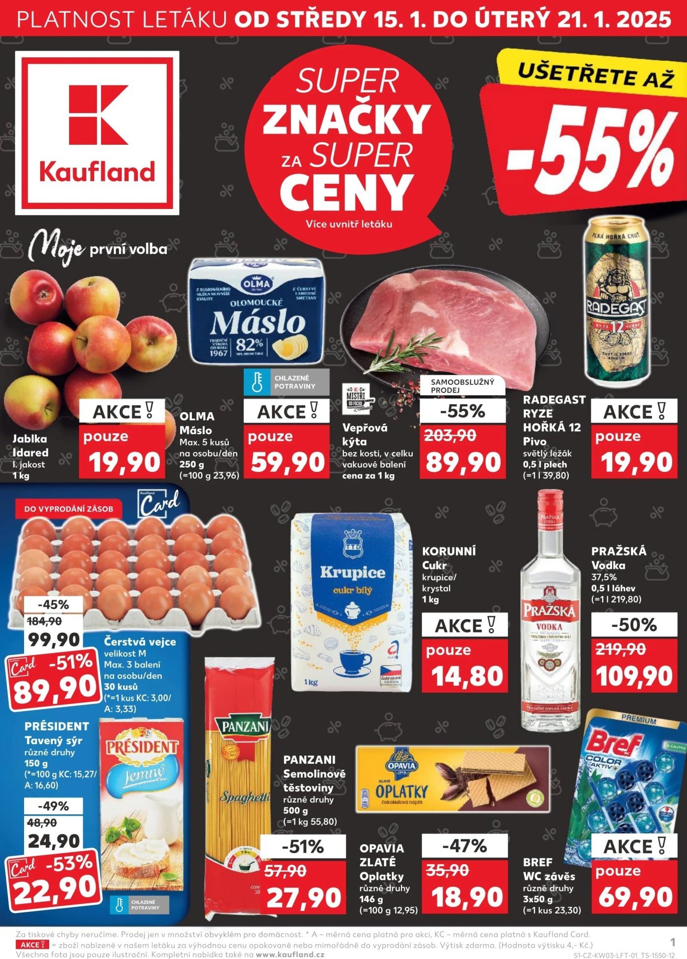 Akční leták týdne Kaufland, platný od 15. 1. do 21. 1.