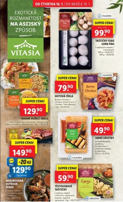Speciality z akčního letáku týdne Lidl, platného od 16. 1.