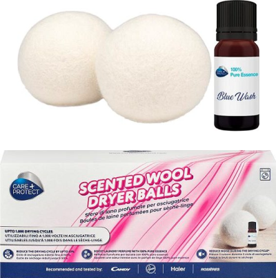 Vlněné koule do sušičky s olejíčkem a produktovým obalem
