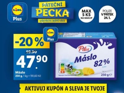 Akční leták týdne Lidl, platný od 20. 1. do 28. 1.