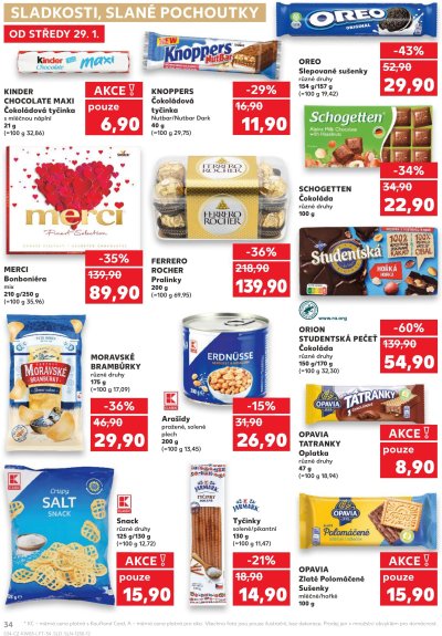 Bomby z akčního letáku týdne Kaufland od 29. 1.