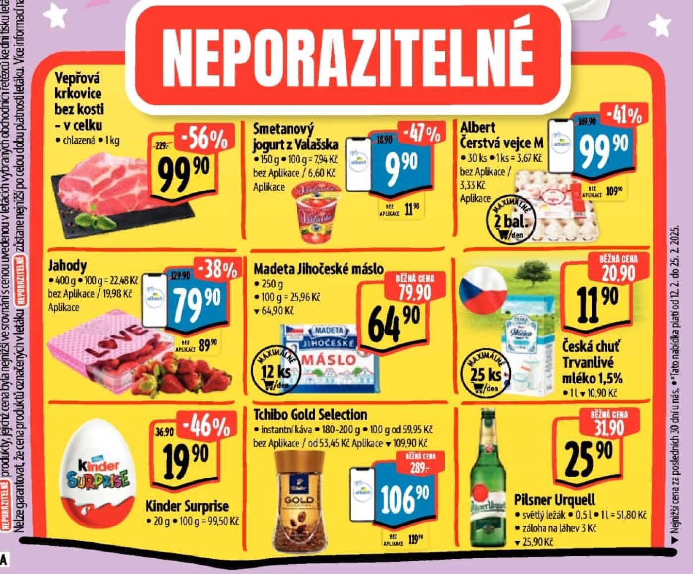 Akční leták týdne Albert, platný od 12. 2. do 18. 2.