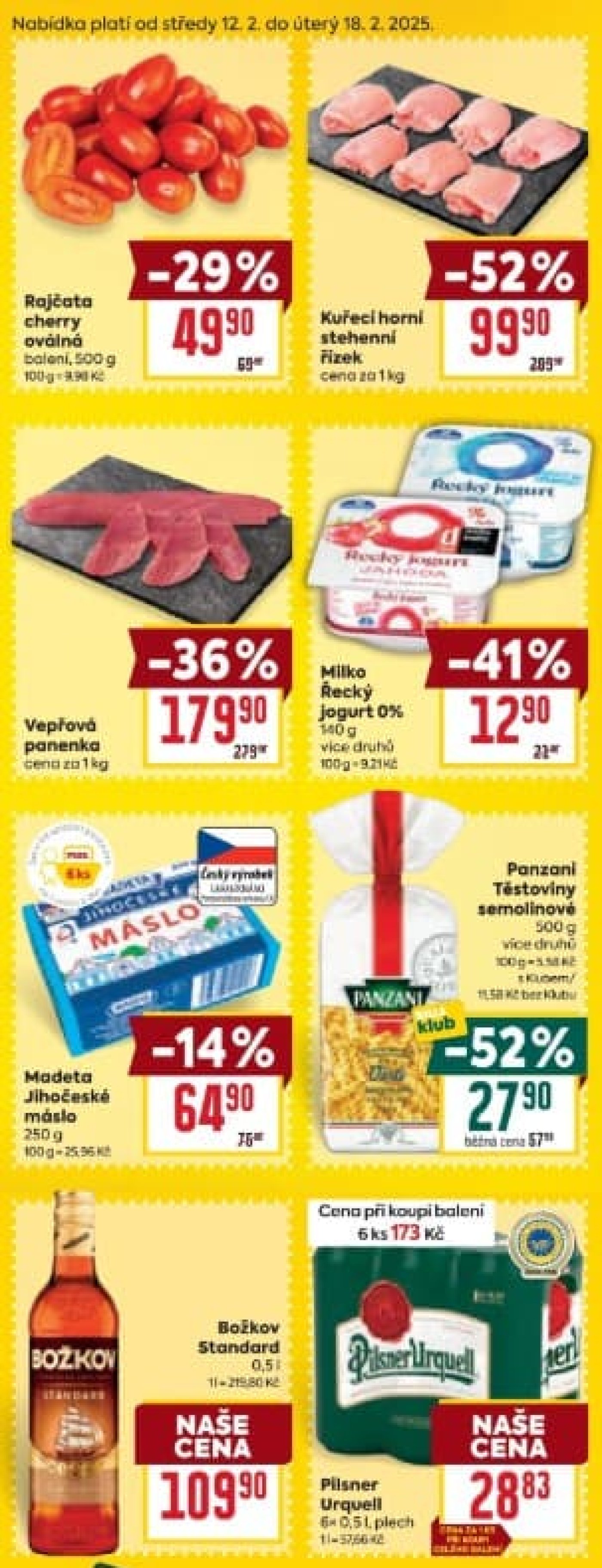 Akční leták týdne BILLA, platný od 12. 2. do 18. 2.