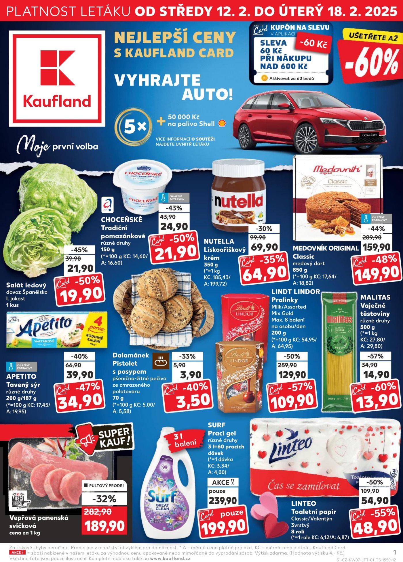 Akční leták týdne Kaufland, platný od 12. 2. do 18. 2.