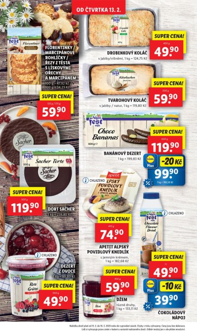 Speciality z akčního letáku týdne Lidl, platného od 13. 2. do 16. 2.