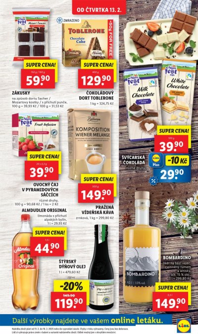 Speciality z akčního letáku týdne Lidl, platného od 13. 2. do 16. 2.