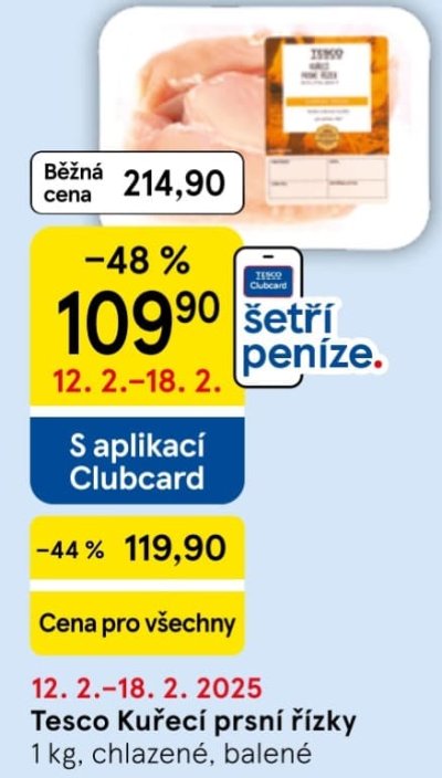 Akční leták týdne Tesco, platný od 12. 2. do 18. 2.