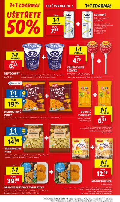 Speciality z akčního letáku týdne Lidl, platného od 20. 2. do 23. 2.