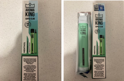 Elektronická cigareta v produktovém obalu