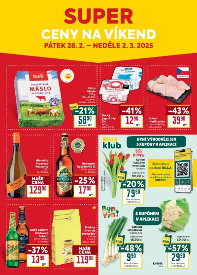 Akční leták BILLA platný od 26. 2. do 4. 3. 2025