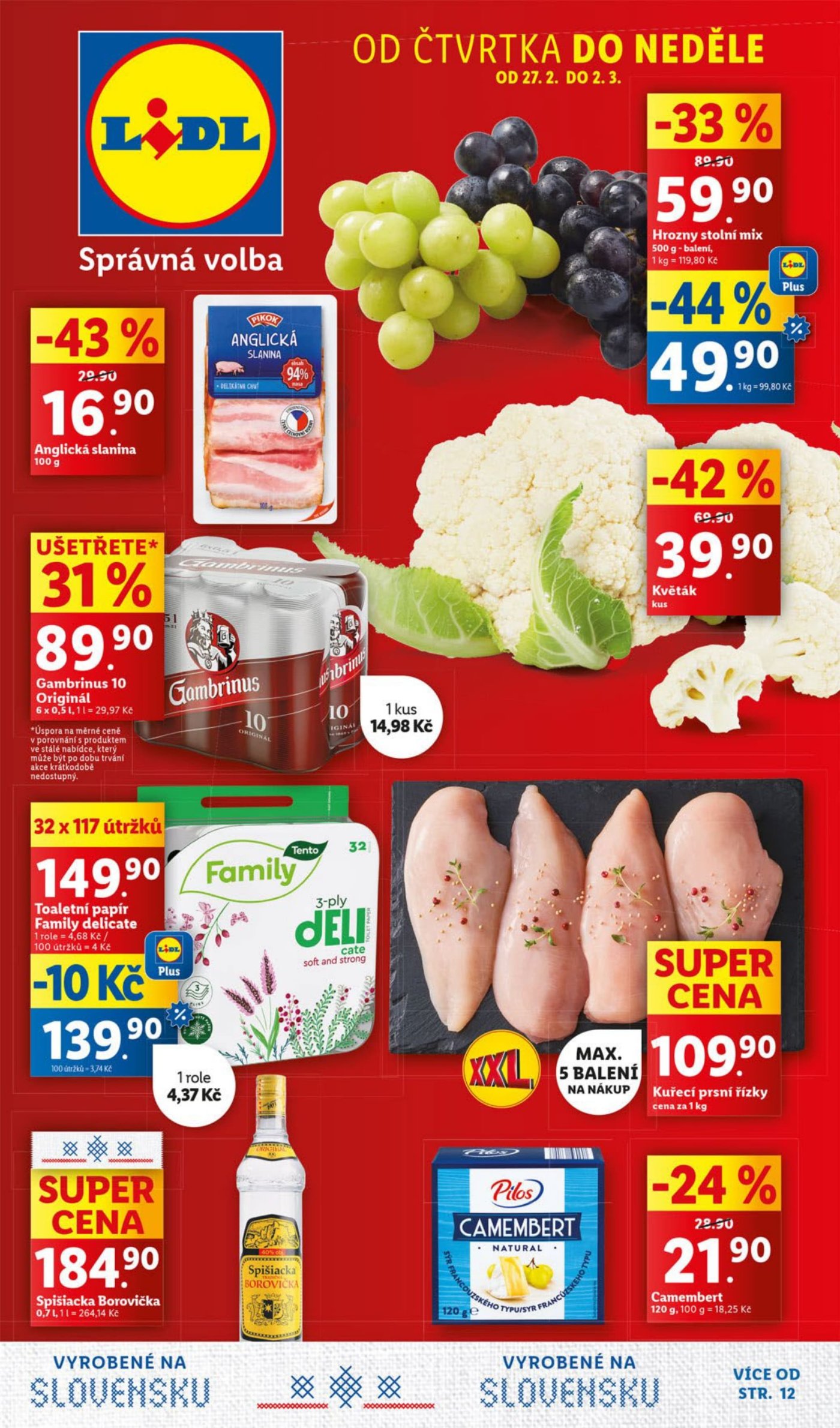 Akční leták Lidl platný od 27. 2. do 2. 3. 2025