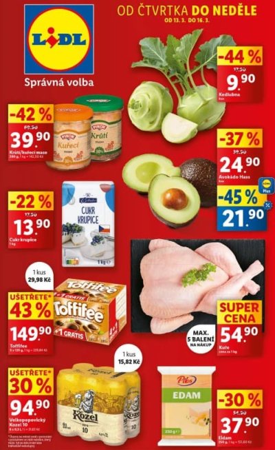 Akční leták týdne Lidl od 13. 3.