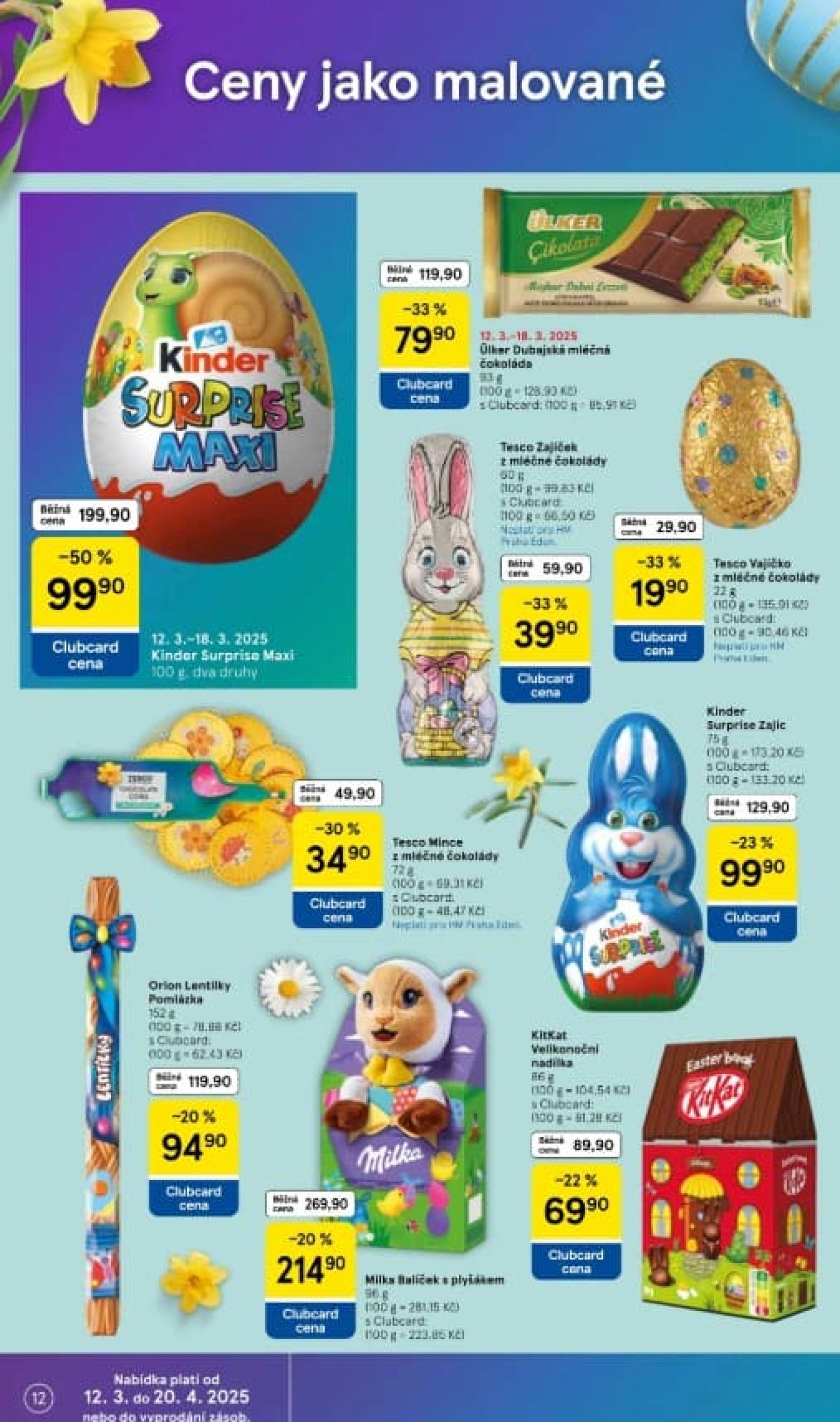 Speciality z akčního letáku Tesco od 12. 3.