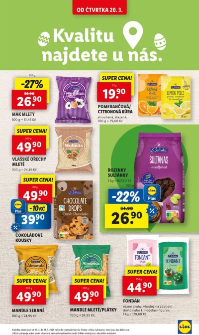 Speciality z akčního letáku Lidl od 20. 3.
