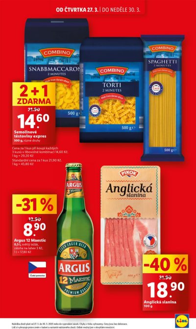 Akční leták týdne Lidl od 27. 3. do 30. 3.