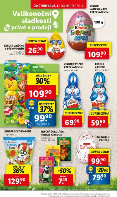 Speciality z akčního letáku týdne Lidl od 27. 3.