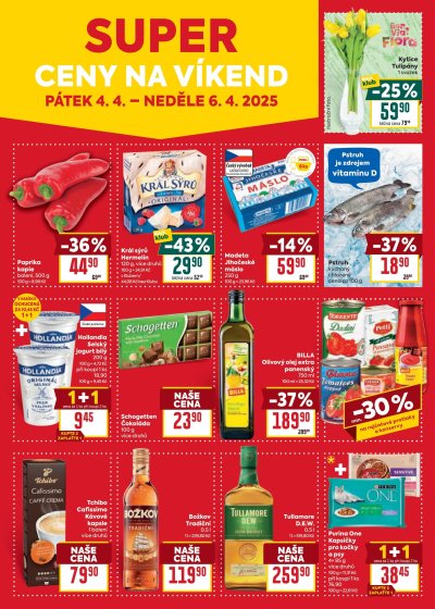 Akční leták týdne BILLA, platný od 2. 4. do 8. 4.